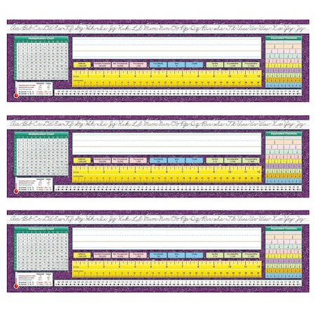North Star Teacher Resources Traditional Cursive Intermediate Desk Plates, 19 x 5, PK108 NS9005